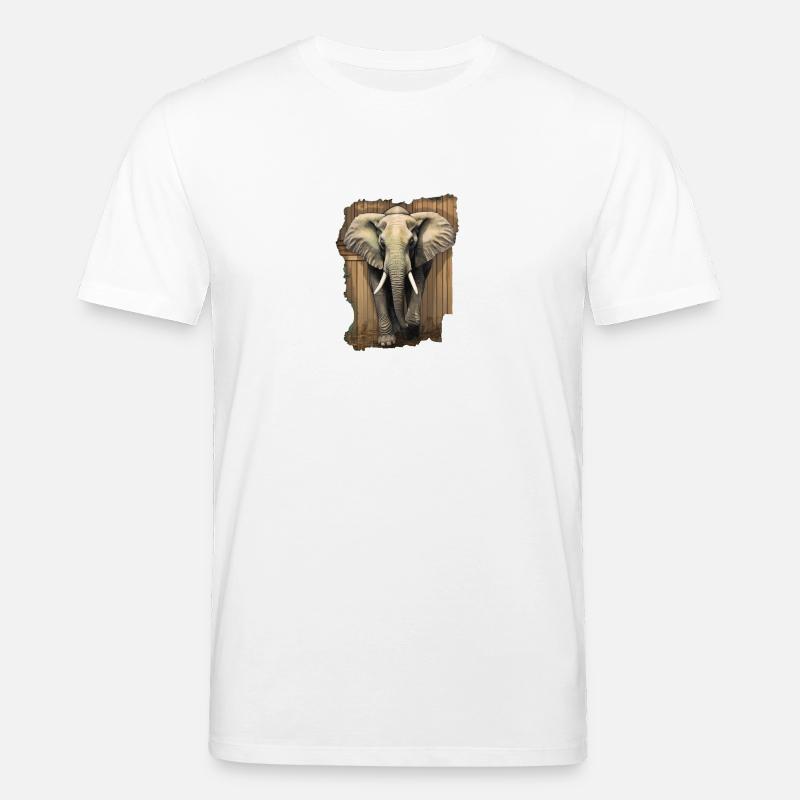 Éléphant - T-shirt bio CREATOR Stanley/Stella Unisexe - blanc