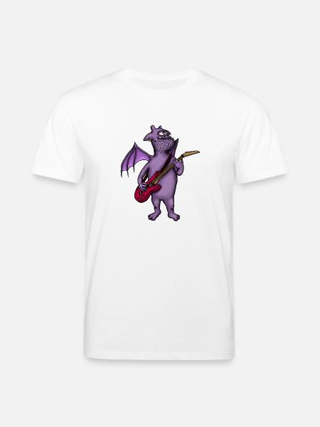 Kobold Gitarrist lila - Stanley/Stella Unisex Bio-T-Shirt CREATOR - Weiß