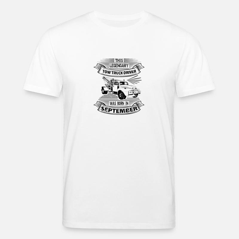 Legendärer Abschleppwagenfahrer im September - Stanley/Stella Unisex Bio-T-Shirt CREATOR  - Weiß