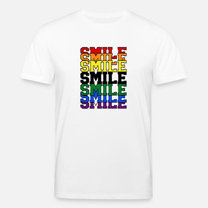 Smile Regenbogen - Stanley/Stella Unisex Bio-T-Shirt CREATOR  - Weiß