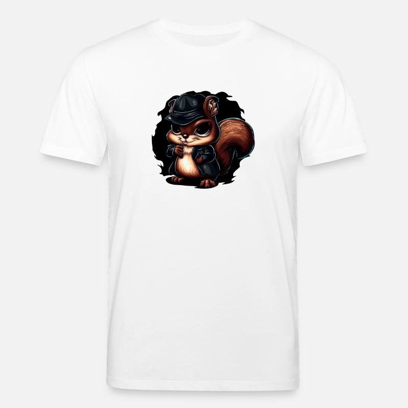 Cooles Gangster-Eichhörnchen-Design - Stanley/Stella Unisex Bio-T-Shirt CREATOR  - Weiß