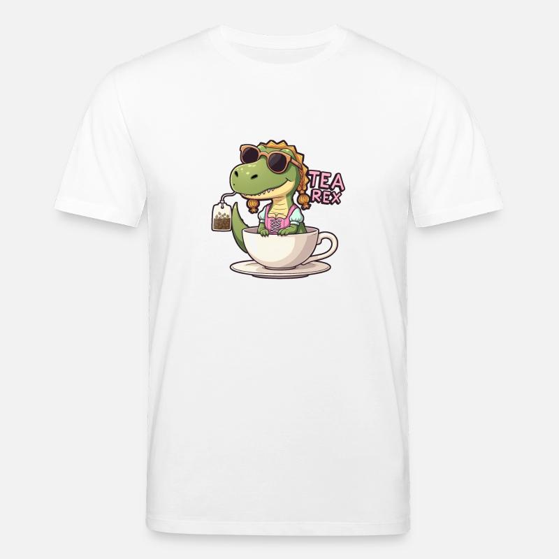 Tea Rex Trachtenshirt Dirndl T-Rex - Stanley/Stella Unisex Bio-T-Shirt CREATOR  - Weiß