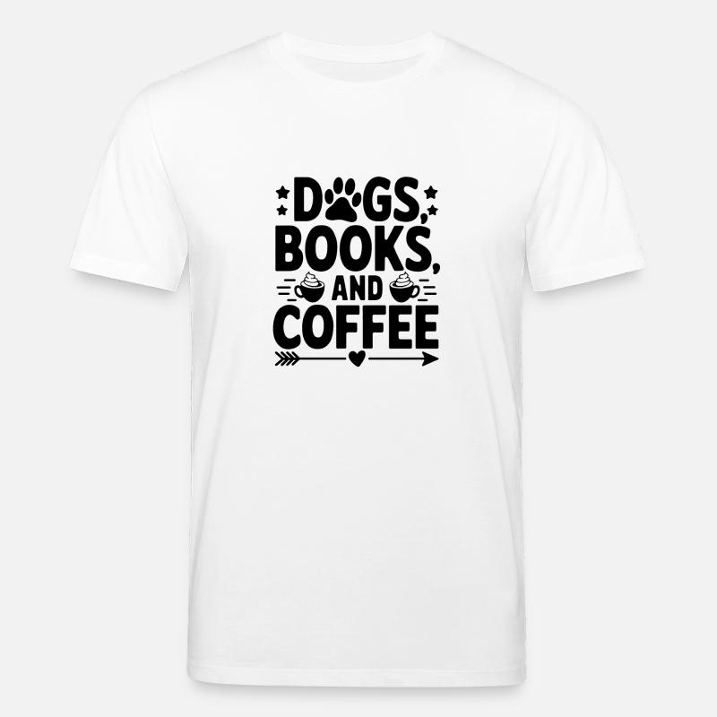 Hundebuch und Kaffee - Stanley/Stella Unisex Bio-T-Shirt CREATOR  - Weiß