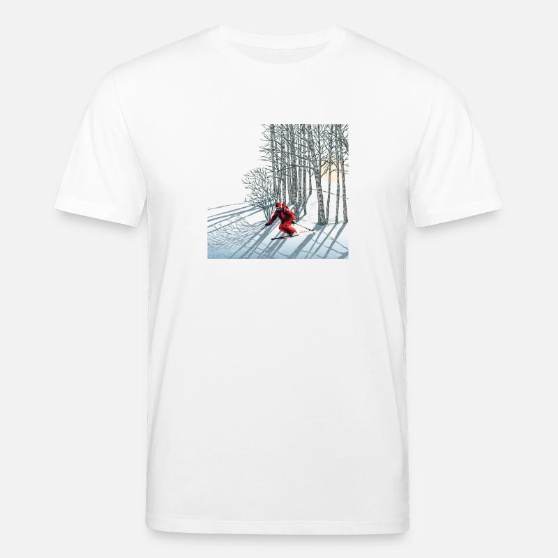 Nachtskifahren Ski nocturne - T-shirt bio CREATOR Stanley/Stella Unisexe - blanc
