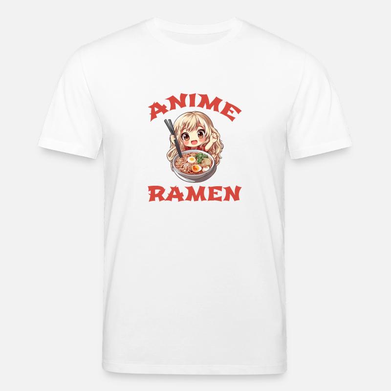 Anime Ramen Mädchen - Stanley/Stella Unisex Bio-T-Shirt CREATOR  - Weiß