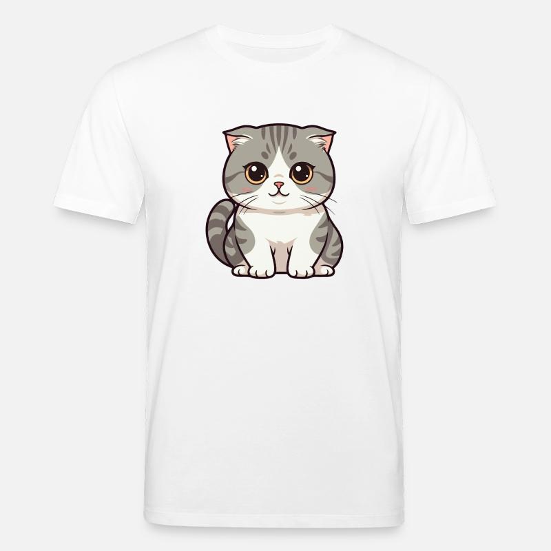Mignon dessin animé de chat kawaii - T-shirt bio CREATOR Stanley/Stella Unisexe - blanc