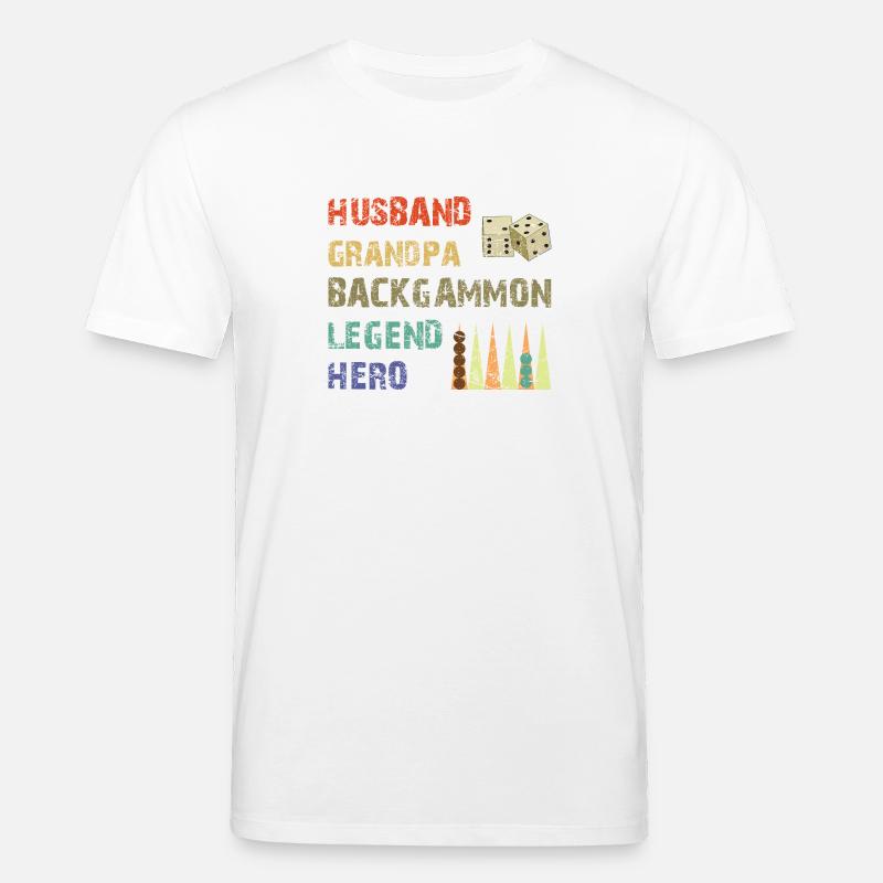 Backgammon Spiel - Stanley/Stella Unisex Bio-T-Shirt CREATOR  - Weiß