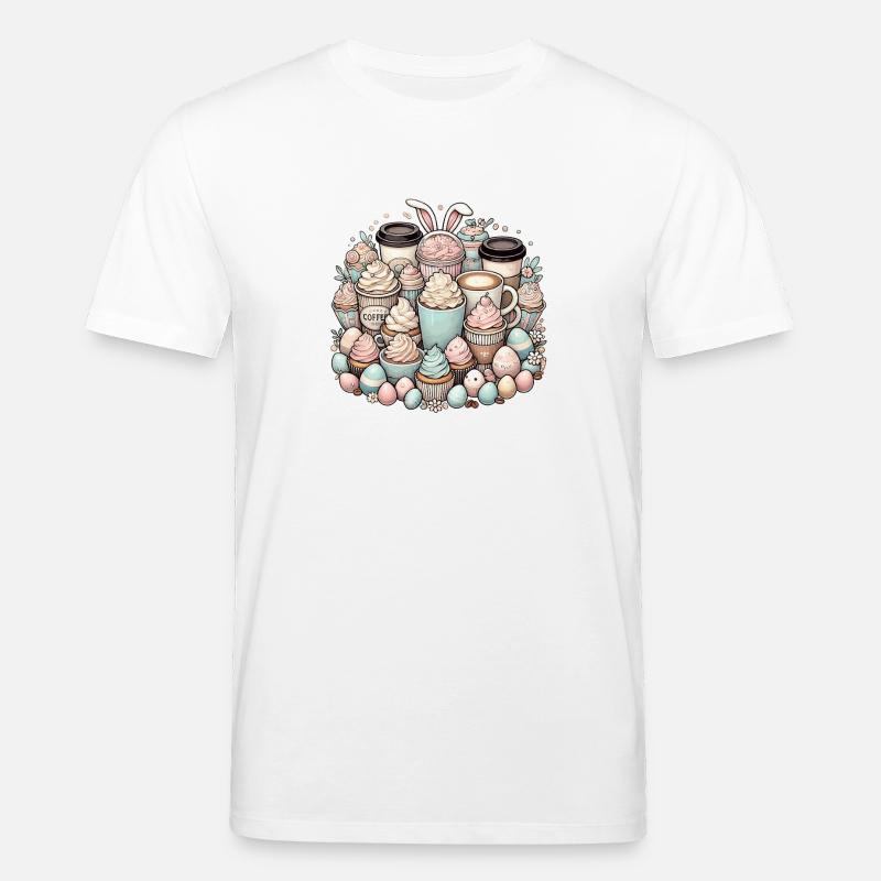 Ostern Kaffee Osterhase Kaffeetrinker - Stanley/Stella Unisex Bio-T-Shirt CREATOR  - Weiß