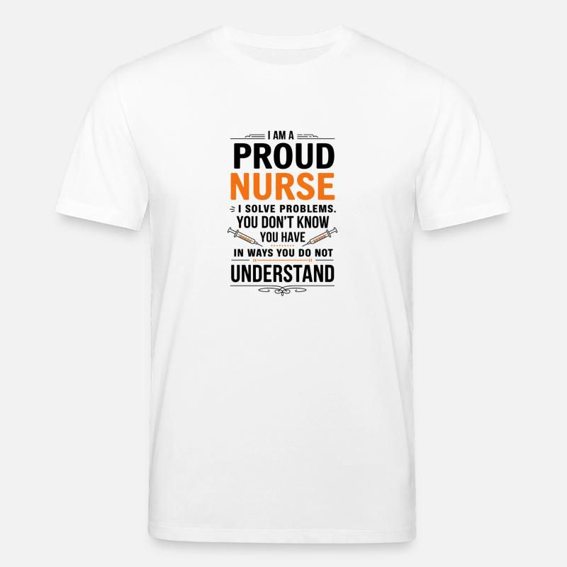 Stolze Krankenschwester Spruch - Stanley/Stella Unisex Bio-T-Shirt CREATOR  - Weiß