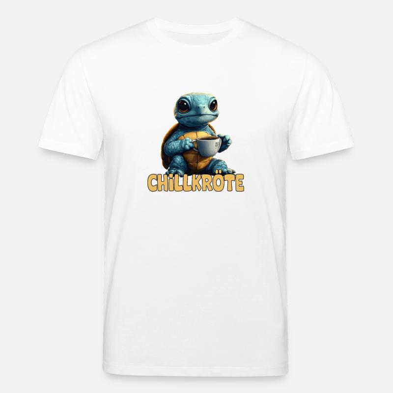 Chill Toad Pun Turtle - Stanley/Stella CREATOR Unisex Organic T-Shirt - white