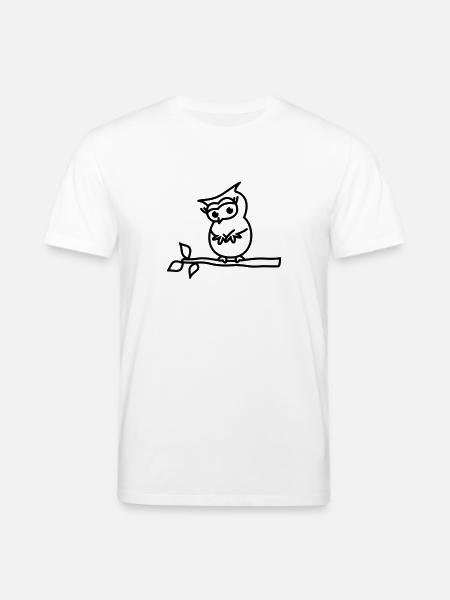 Süße Eule - Stanley/Stella Unisex Bio-T-Shirt CREATOR  - Weiß