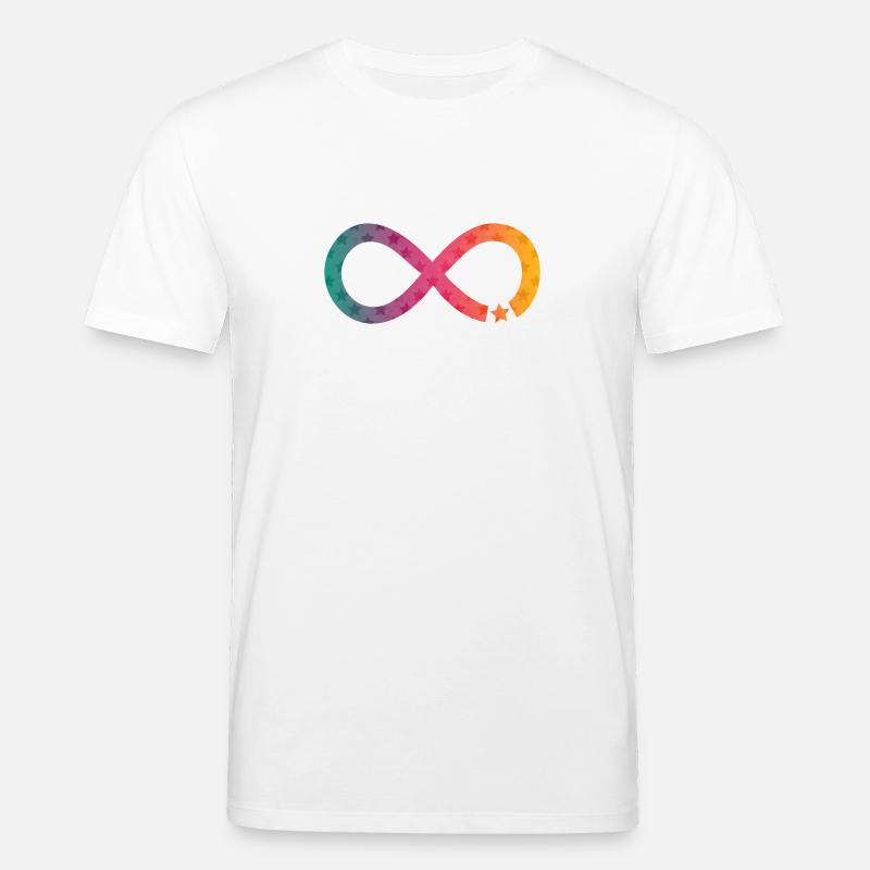 Infinity Star arc-en-ciel - T-shirt bio CREATOR Stanley/Stella Unisexe - blanc