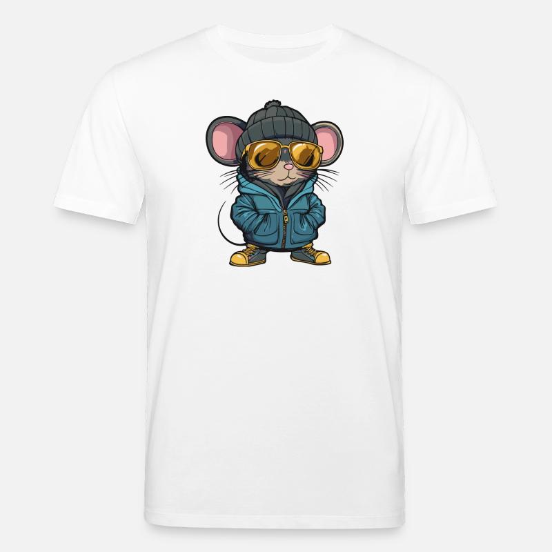 Maus Winter Comic - Stanley/Stella Unisex Bio-T-Shirt CREATOR - Weiß