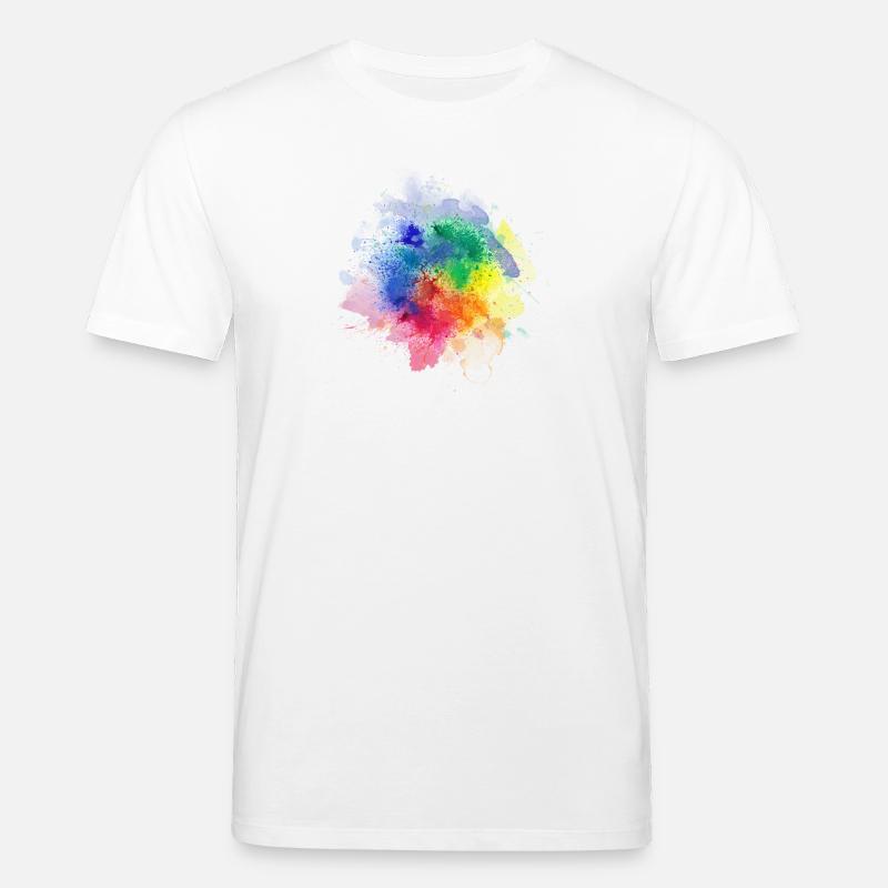 Farbenfrohe Kaleidoskop-Verschmelzung - Stanley/Stella Unisex Bio-T-Shirt CREATOR  - Weiß