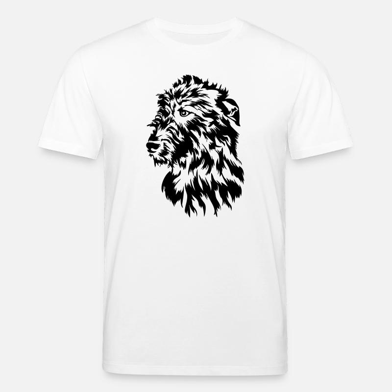 Irish Wolfhound Kopf - Stanley/Stella Unisex Bio-T-Shirt CREATOR  - Weiß