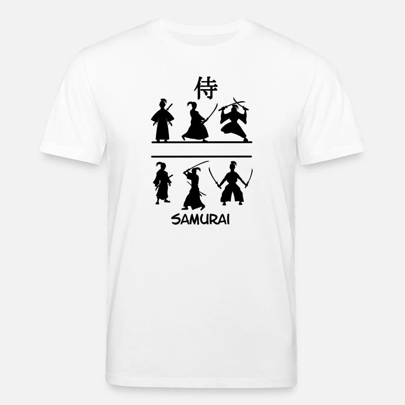 Samurai mit Schwertern - Stanley/Stella Unisex Bio-T-Shirt CREATOR  - Weiß
