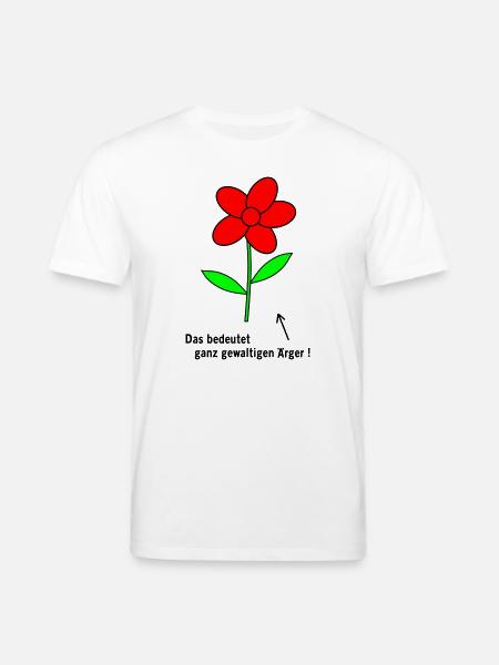 Flower Anger - Stanley/Stella CREATOR Unisex Organic T-Shirt - white