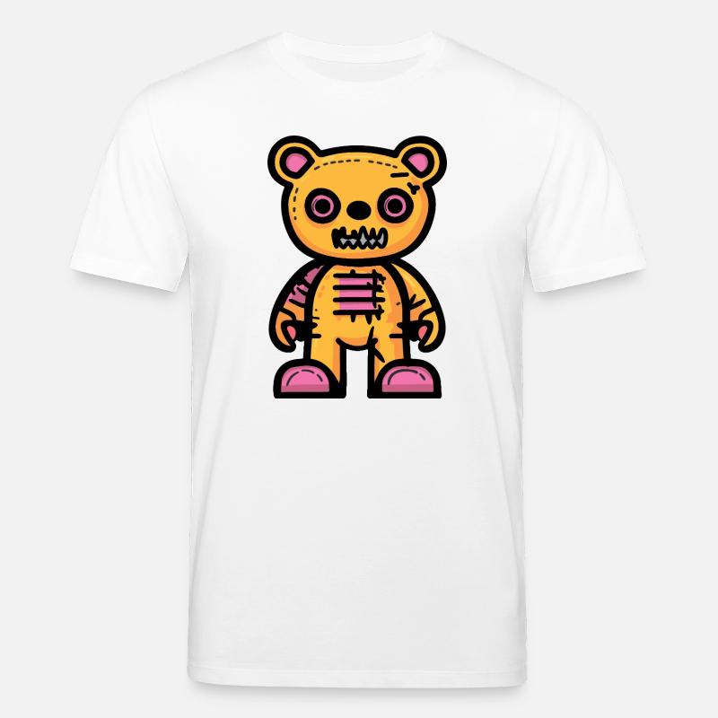 Bear Halloween Comic Teddy Bear - Stanley/Stella CREATOR Unisex Organic T-Shirt - white