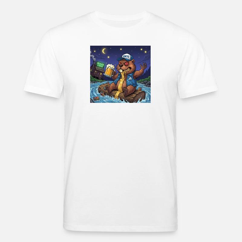 Biber Nachtbier Abenteuer - Stanley/Stella Unisex Bio-T-Shirt CREATOR  - Weiß