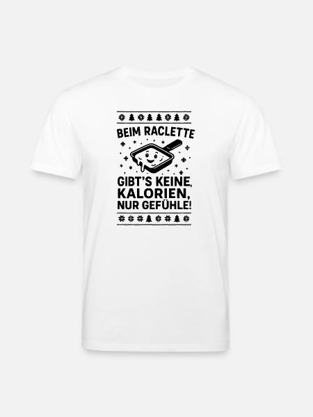 Raclette Saying Calories Feelings - Stanley/Stella CREATOR Unisex Organic T-Shirt - white