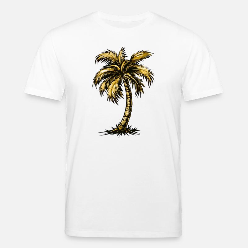 Plage de Palm Tree - T-shirt bio CREATOR Stanley/Stella Unisexe - blanc