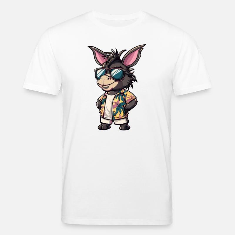 Esel Comic Urlaub - Stanley/Stella Unisex Bio-T-Shirt CREATOR  - Weiß