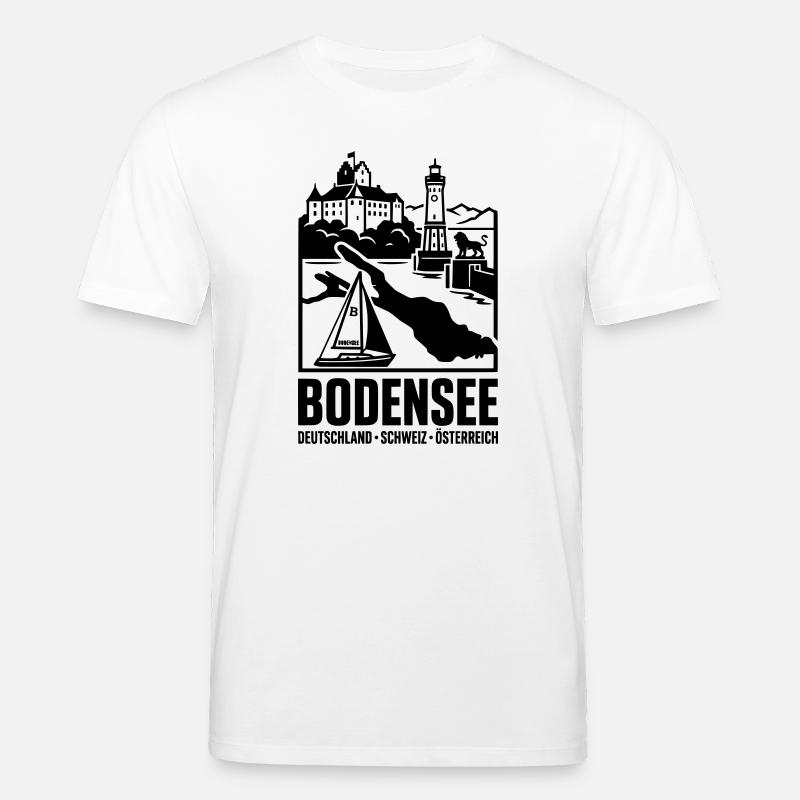 Bodensee Silhouette Wahrzeichen - Stanley/Stella Unisex Bio-T-Shirt CREATOR - Weiß
