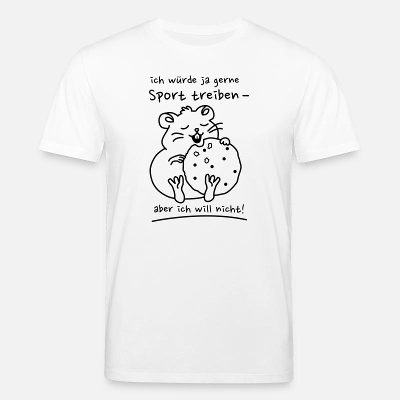 Hamster mit Keks - Stanley/Stella Unisex Bio-T-Shirt CREATOR  - Weiß