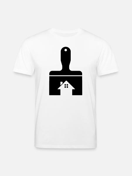 Painter House Renovation Motif - Stanley/Stella CREATOR Unisex Organic T-Shirt - white