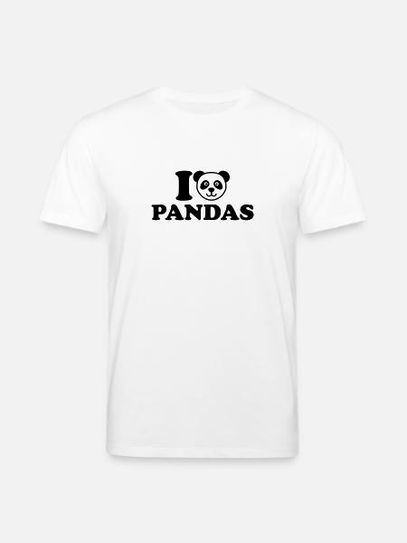 I love Pandas - Stanley/Stella CREATOR Unisex Organic T-Shirt - white