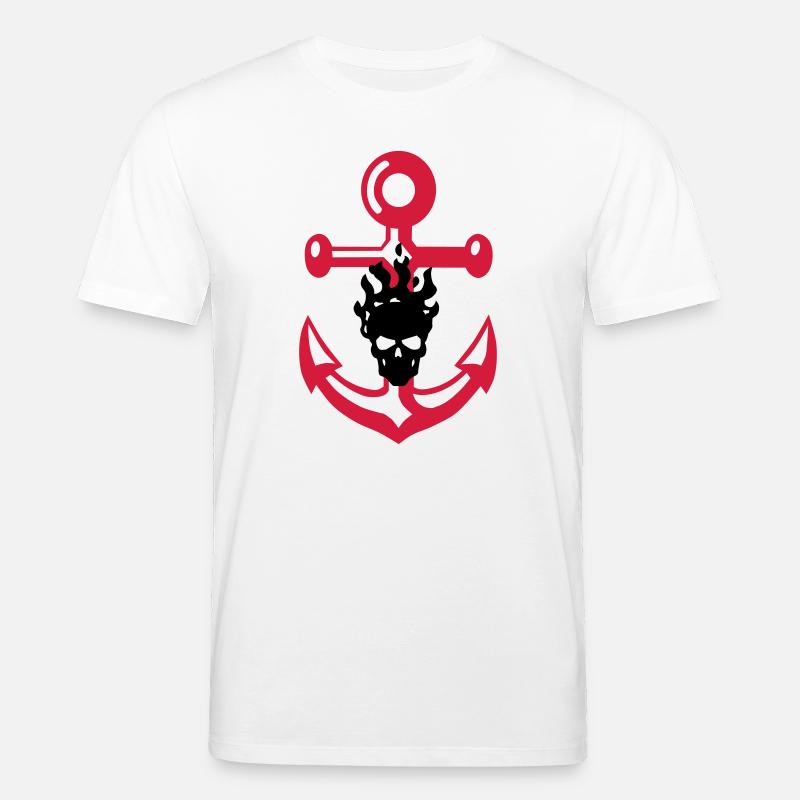 Anker und Schädel - Stanley/Stella Unisex Bio-T-Shirt CREATOR  - Weiß