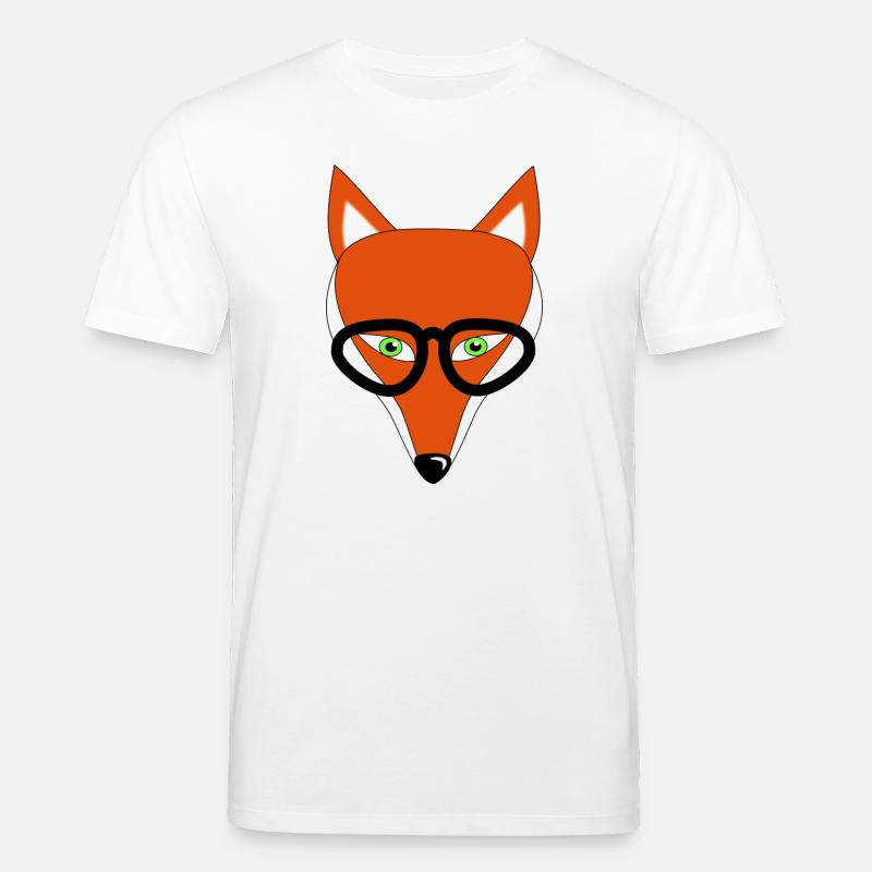 fuchs mit brille geschenk - Stanley/Stella Unisex Bio-T-Shirt CREATOR  - Weiß