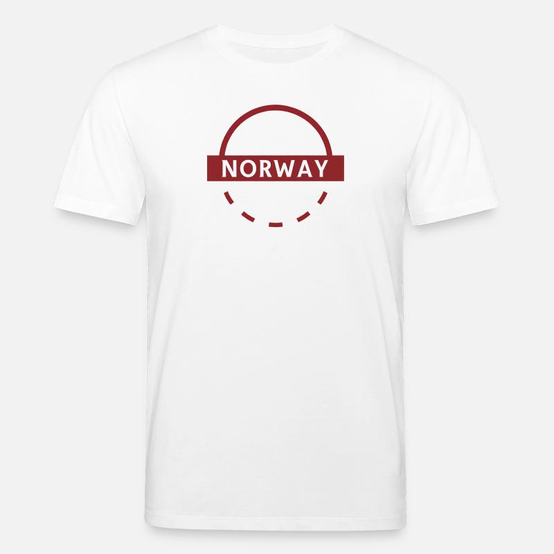 Norwegen Emblem Runder Ring - Stanley/Stella Unisex Bio-T-Shirt CREATOR  - Weiß