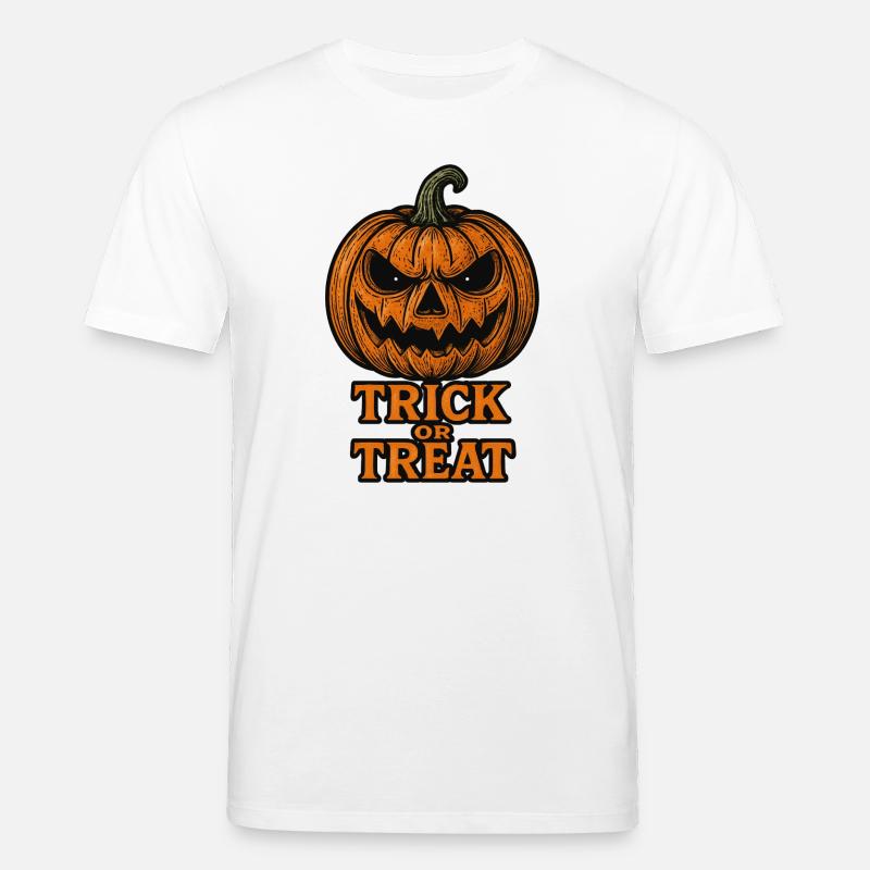 Halloween Kürbis - Süßes oder Saures - Stanley/Stella Unisex Bio-T-Shirt CREATOR  - Weiß