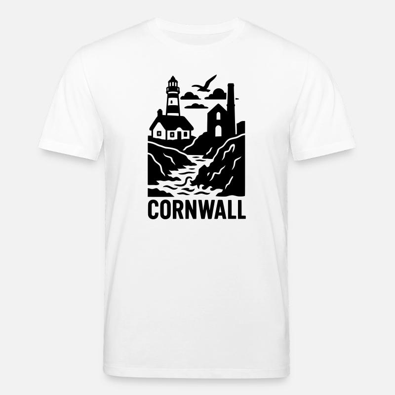 Silhouette de Cornouailles - T-shirt bio CREATOR Stanley/Stella Unisexe - blanc