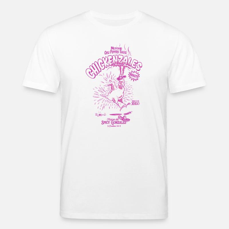 Lila Retro Scharfhähnchen - Stanley/Stella Unisex Bio-T-Shirt CREATOR - Weiß