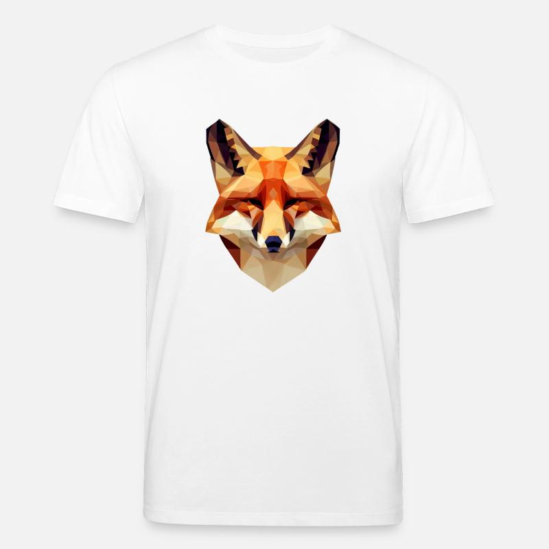 Intriguing Polygon Fox - Modern - Stanley/Stella CREATOR Unisex Organic T-Shirt - white