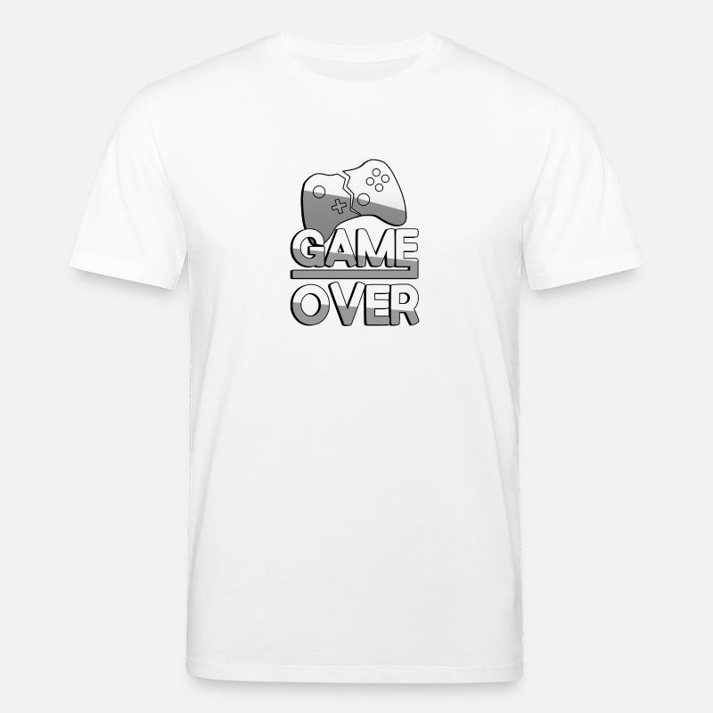 GAME OVER (White) + Controller - Gaming - Stanley/Stella CREATOR Unisex Organic T-Shirt - white