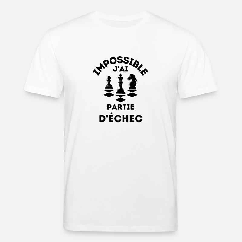 Partie d échec - T-shirt bio CREATOR Stanley/Stella Unisexe - blanc