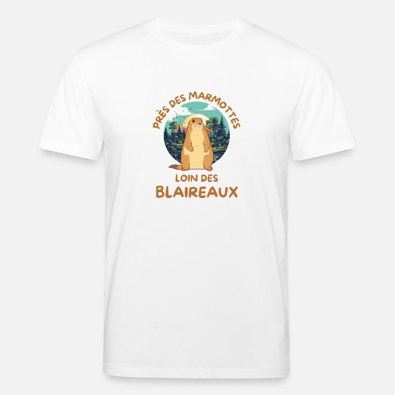 Humour marmotte - T-shirt bio CREATOR Stanley/Stella Unisexe - blanc