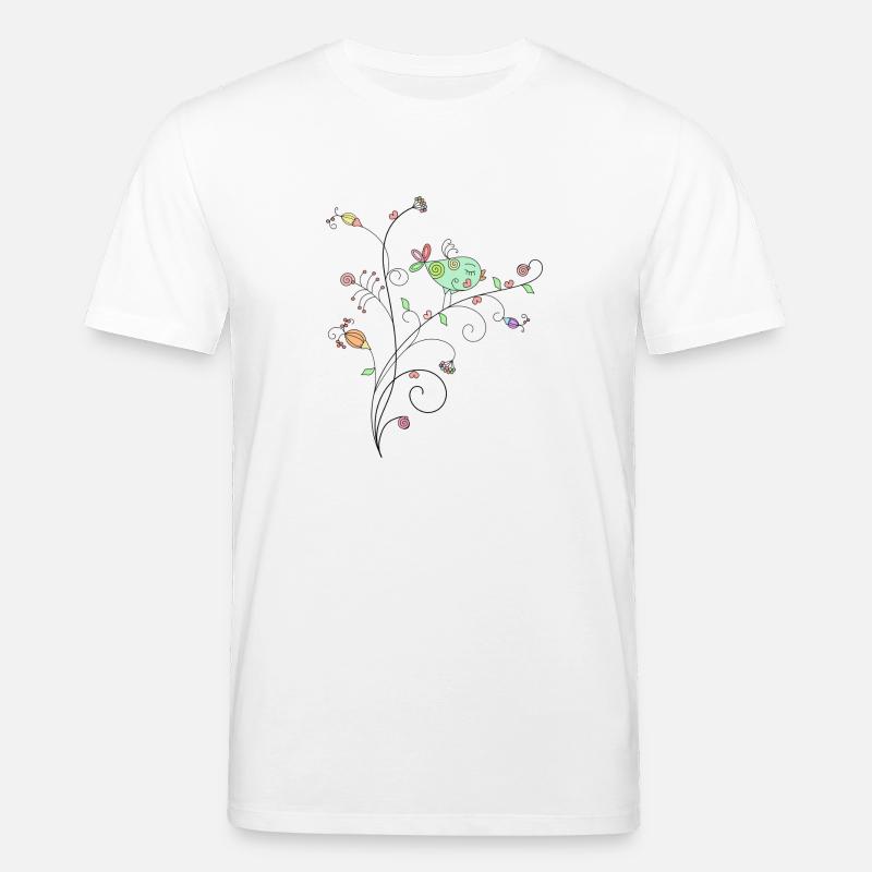 Vogel Blumenniederlassung Design - Stanley/Stella Unisex Bio-T-Shirt CREATOR  - Weiß