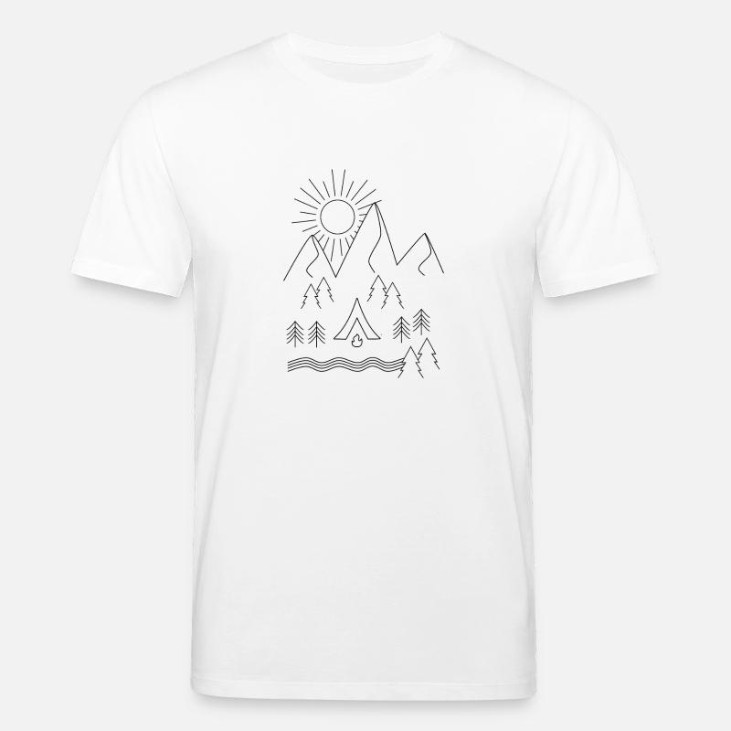 Camping - T-shirt bio CREATOR Stanley/Stella Unisexe - blanc
