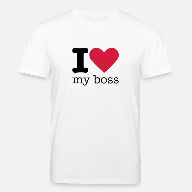 I Love My Boss - Stanley/Stella Unisex Bio-T-Shirt CREATOR  - Weiß