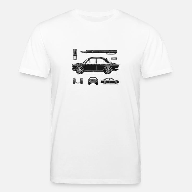 Schwarzer Oldtimer - Stanley/Stella Unisex Bio-T-Shirt CREATOR  - Weiß