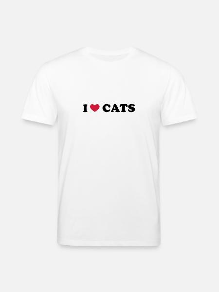 I Love Cats - Stanley/Stella Unisex Bio-T-Shirt CREATOR - Weiß