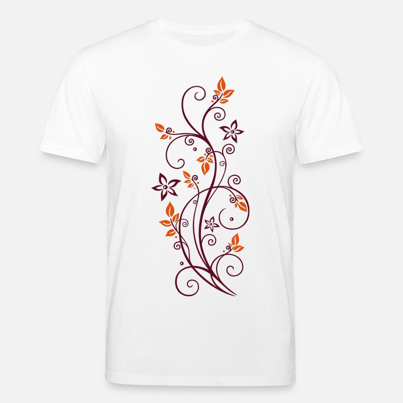 Filigrane Ranke mit Blättern und Blumen. - Stanley/Stella Unisex Bio-T-Shirt CREATOR  - Weiß