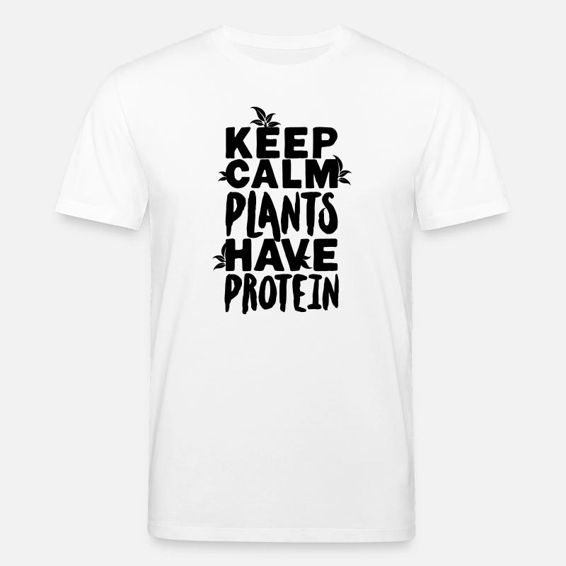 Keep calm plants have protein - Stanley/Stella Unisex Bio-T-Shirt CREATOR  - Weiß