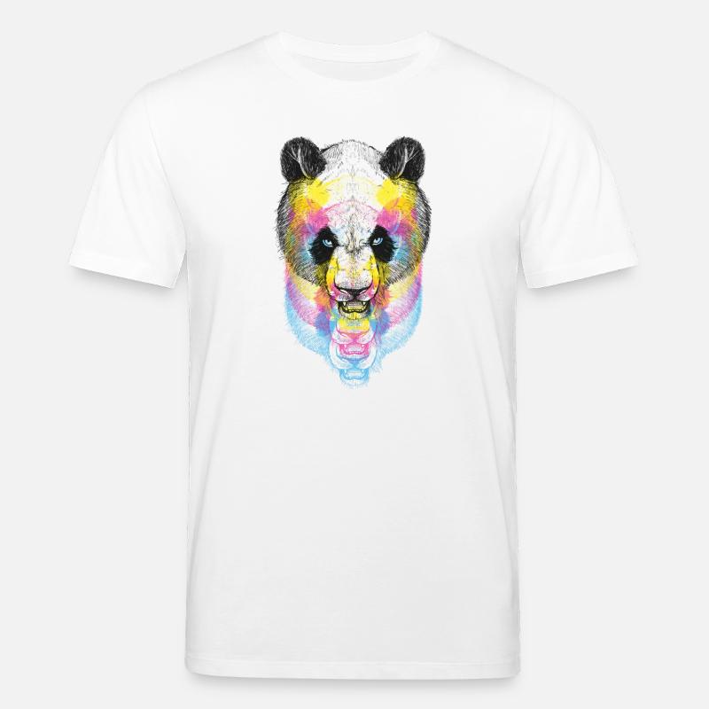 Pandabär CMYK - Stanley/Stella Unisex Bio-T-Shirt CREATOR  - Weiß