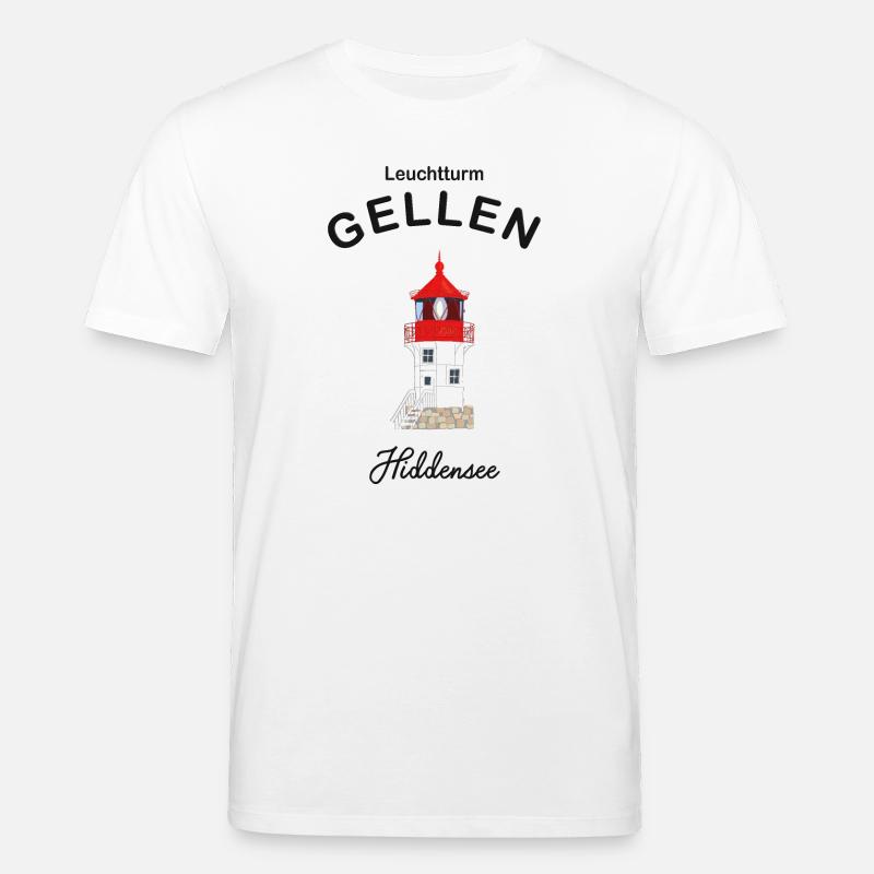 Hiddensee, Leuchtturm Gellen, Deutsche Ostsee - Stanley/Stella Unisex Bio-T-Shirt CREATOR  - Weiß