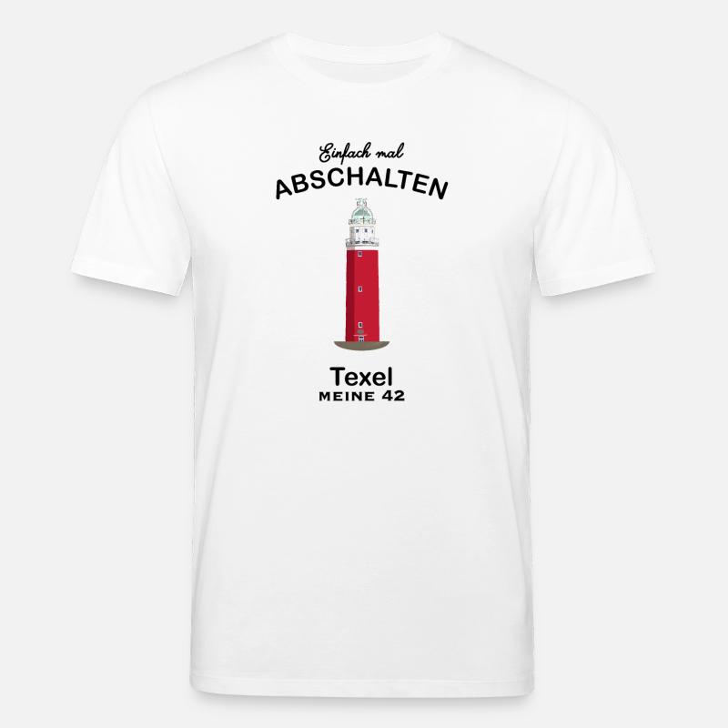 TexeL, Leuchtturm Eierland - Stanley/Stella Unisex Bio-T-Shirt CREATOR  - Weiß